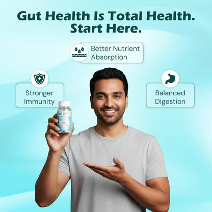 Probiotics 60 Billion CFU for Gut Health – Prebiotics & Probiotics Supplement for Men & Women Digestive Health, Gut Cleanse, Bloating, Gas, Acidity & Constipation Support 60 Capsules